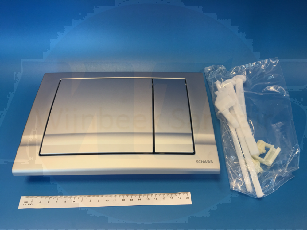 227743 Schwab operation plate Riva Duo Mini, matt chrome