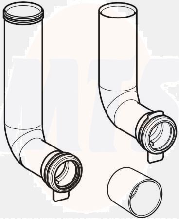 Geberit Duofix 243.872.00.1 Set of flush bends for Geberit Duofix up to width 42.5 cm