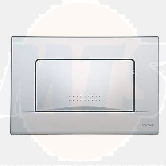 Fluidmaster Schwab Dots Duo 257427 Dual-Flush Flushing Plate Matt Chrome