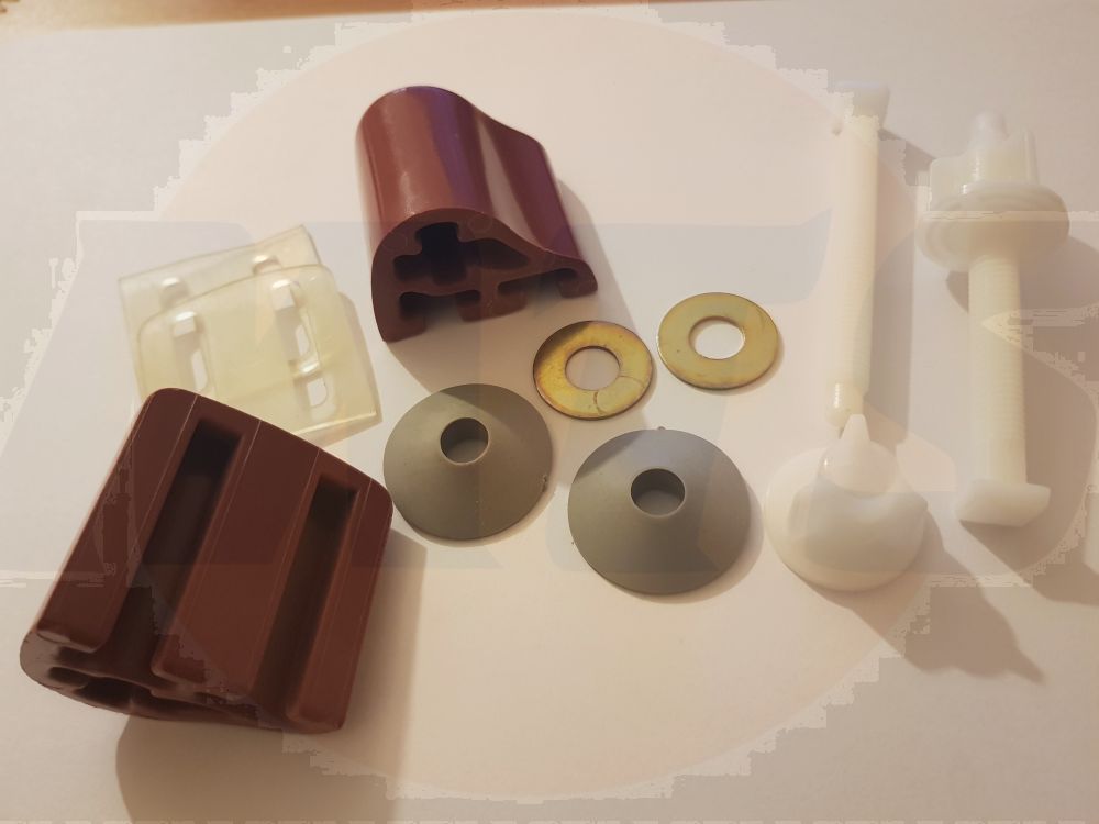 Twyford Toilet Seat Plastic Spare Hinges Rouge Red