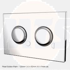 THOMAS DUDLEY CHROME PEARL PALM VANTAGE/MINIFLO DUAL FLUSH 125mm x 82mm x 8mm PUSH PLATE, 324762