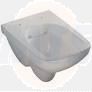 Geberit Selnova Compact wall-hung WC, washdown, square design, small projection, Rimfree: white  500.280.01.7