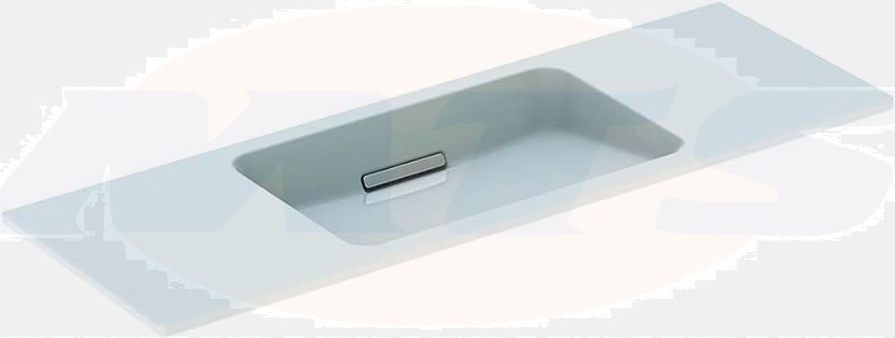 ONE washbasin, floating design: B=120cm, KeraTect / white , bright brushed  500.392.01.2