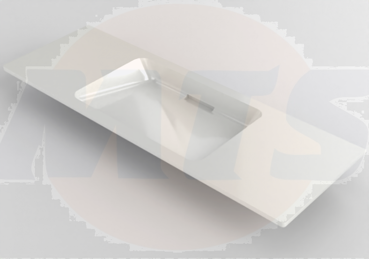 ONE washbasin, floating design: B=120cm, KeraTect / white , glossy white   500.392.01.3