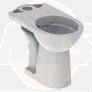 Geberit Selnova Comfort floor-standing WC for close-coupled exposed cistern, washdown, horizontal outlet, raised, Rimfree  500.486.01.7