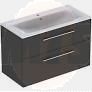 Selnova Square 100 cm Slim Basin & Two Drawer Vanity Unit, Lava  501.245.00.1