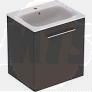 Selnova Square 60 cm Slim Basin & One Door Vanity Unit, Lava 501.253.00.1