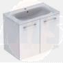 Selnova Square 80 cm Slim Basin & Two Door Vanity Unit, White 501.256.00.1