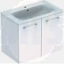 Selnova Square 100 cm Slim Basin & Two Door Vanity Unit, White  501.260.00.1