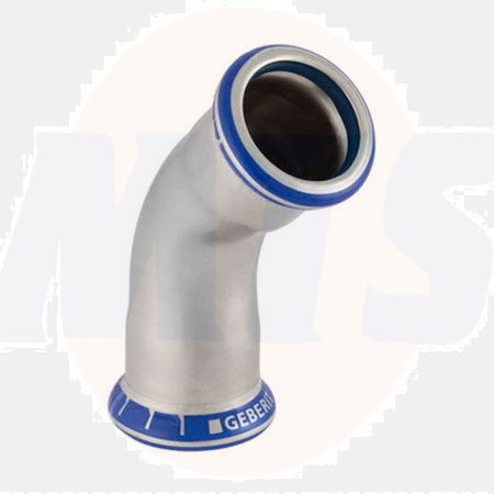 Geberit Mapress Stainless Steel bend 45°, FKM, blue, 22 / 50224 / 4024723502241