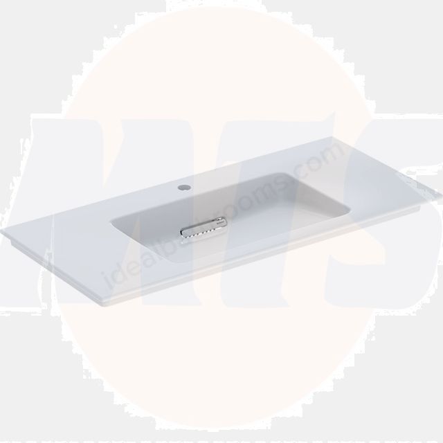 Geberit ONE washbasin, horizontal outlet: B=50cm, T=41cm, Tap hole=without, Overflow=without, white / KeraTect, glossy white   505.018.00.1