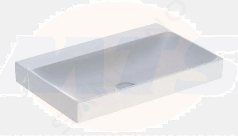 Geberit ONE washbasin, vertical outlet: B=75cm, T=48cm, Tap hole=without, Overflow=without, white / KeraTect  505.021.01.2