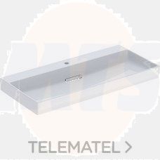 Geberit ONE washbasin, horizontal outlet: B=105cm, T=48cm, Tap hole=central, Overflow=without, white / KeraTect, glossy white   505.046.00.1
