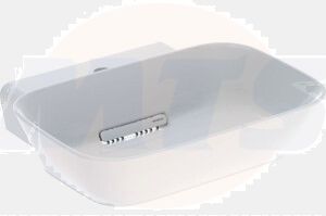 Geberit ONE lay-on washbasin, bowl shape, horizontal outlet: B=50cm, T=42.5cm, Tap hole=central, Overflow=without, white / KeraTect, glossy white   505.051.00.1