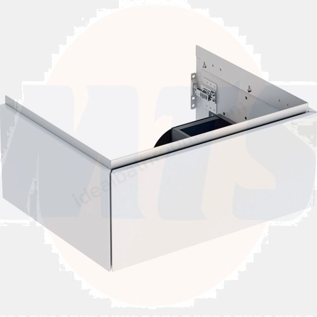 Geberit ONE cabinet for washbasin, with one drawer: Washbasin width=60cm, H=26.6cm, T=47cm, white / high-gloss coated  505.071.00.1