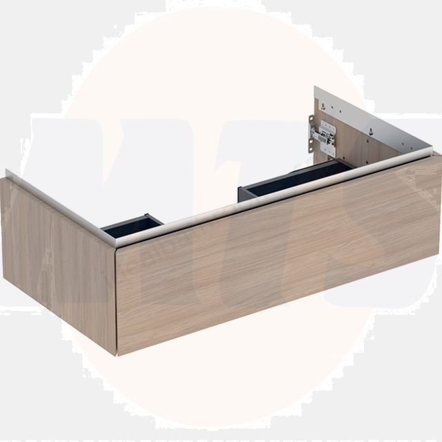 Geberit ONE cabinet for washbasin, with one drawer: Washbasin width=90cm, H=26.6cm, T=47cm, oak / wood-textured melamine  505.073.00.5