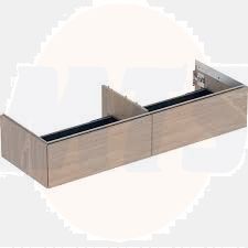 Geberit ONE cabinet for washbasin, with two drawers: Washbasin width=135cm, H=26.6cm, T=47cm, oak / wood-textured melamine  505.076.00.5