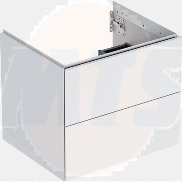 Geberit ONE cabinet for washbasin, with two drawers: Washbasin width=60cm, H=50.4cm, T=47cm, white / high-gloss coated  505.261.00.1