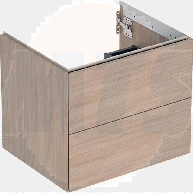 Geberit ONE cabinet for washbasin, with two drawers: Washbasin width=60cm, H=50.4cm, T=47cm, oak / wood-textured melamine  505.261.00.5