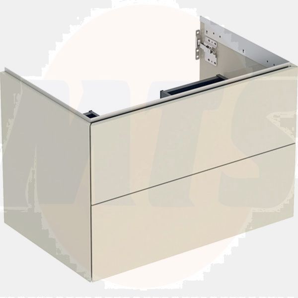 Geberit ONE cabinet for washbasin, with two drawers: Washbasin width=75cm, H=50.4cm, T=47cm, white / high-gloss coated  505.262.00.1
