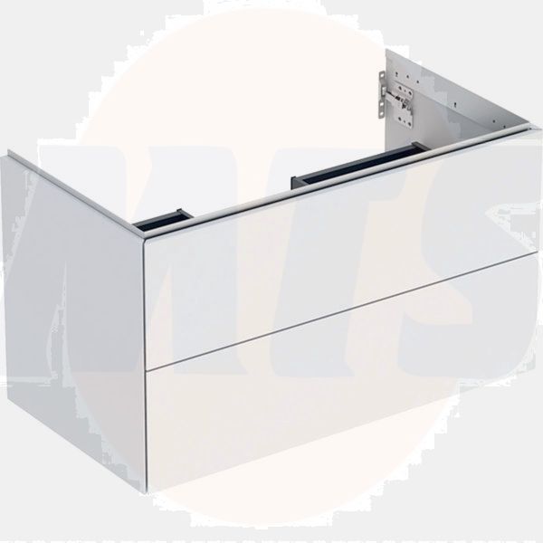 Geberit ONE cabinet for washbasin, with two drawers: Washbasin width=90cm, H=50.4cm, T=47cm, white / matt coated  505.263.00.2