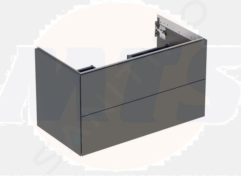 Geberit ONE cabinet for washbasin, with two drawers: Washbasin width=90cm, H=50.4cm, T=47cm, lava / matt coated  505.263.00.3