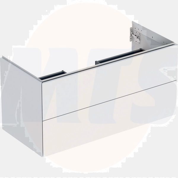 Geberit ONE cabinet for washbasin, with two drawers: Washbasin width=105cm, H=50.4cm, T=47cm, white / high-gloss coated  505.264.00.1