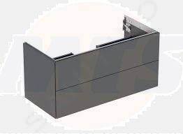 Geberit ONE cabinet for washbasin, with two drawers: Washbasin width=105cm, H=50.4cm, T=47cm, lava / matt coated  505.264.00.3