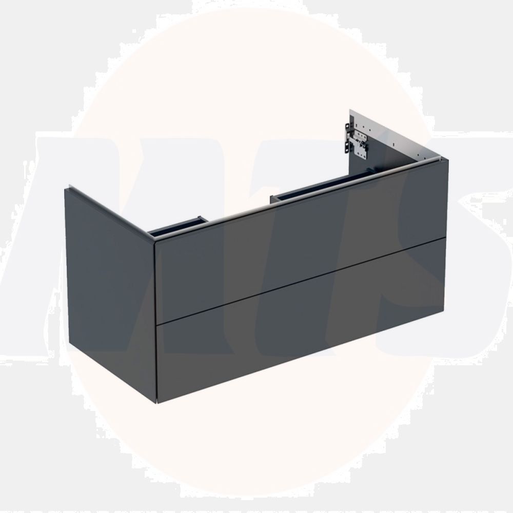 Geberit ONE cabinet for washbasin, with two drawers: Washbasin width=105cm, H=50.4cm, T=47cm, black / matt coated  505.264.00.8