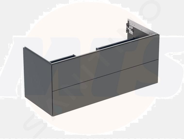 Geberit ONE cabinet for washbasin, with two drawers: Washbasin width=120cm, H=50.4cm, T=47cm, lava / matt coated  505.265.00.3