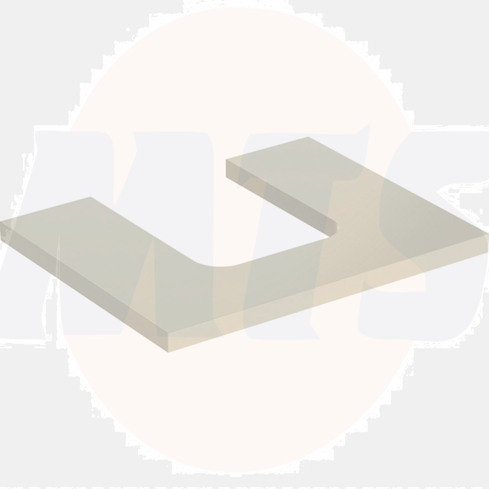 Geberit ONE washtop, central cut-out, for lay-on washbasin, bowl shape: B=60cm, H=3cm, T=47cm, sand grey / high-gloss coated  505.271.00.4