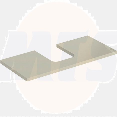 Geberit ONE washtop, central cut-out, for lay-on washbasin, bowl shape: B=105cm, H=3cm, T=47cm, sand grey / high-gloss coated  505.274.00.4