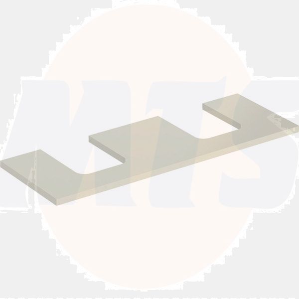 Geberit ONE washtop, double cut-out, for lay-on washbasin, bowl shape: B=135cm, H=3cm, T=47cm, white / high-gloss coated  505.276.00.1