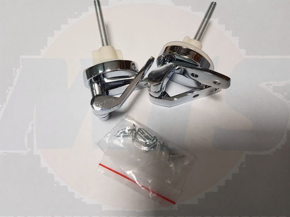 Chrome toilet seat hinge pair 69548 - 0001