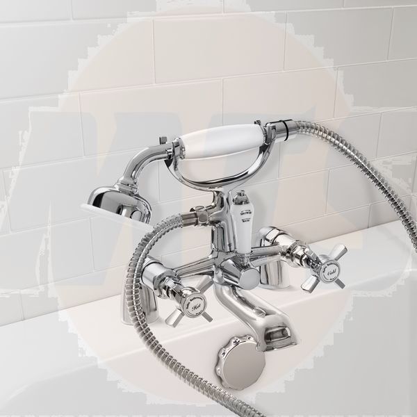 Nabis Regal 2 tap hole bath/shower mixer and kit Chrome Plated A05496