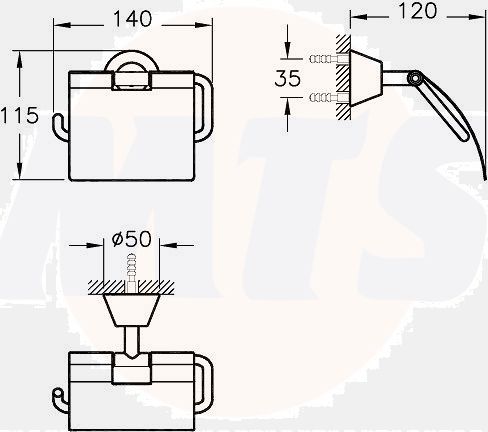 Vitra Artema Matrix Toilet Roll Holder (With Lid)  Chrome A44580