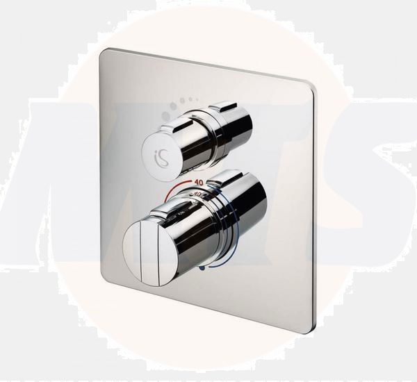 Ideal Standard  Easybox Slim BI thermostatic shower mixer with on/off and square faceplate  A5878AA