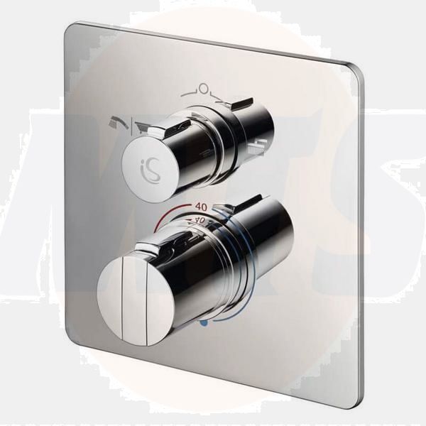 Ideal Standard  Easybox Slim BI thermostatic shower mixer with diverter and square faceplate  A5880AA