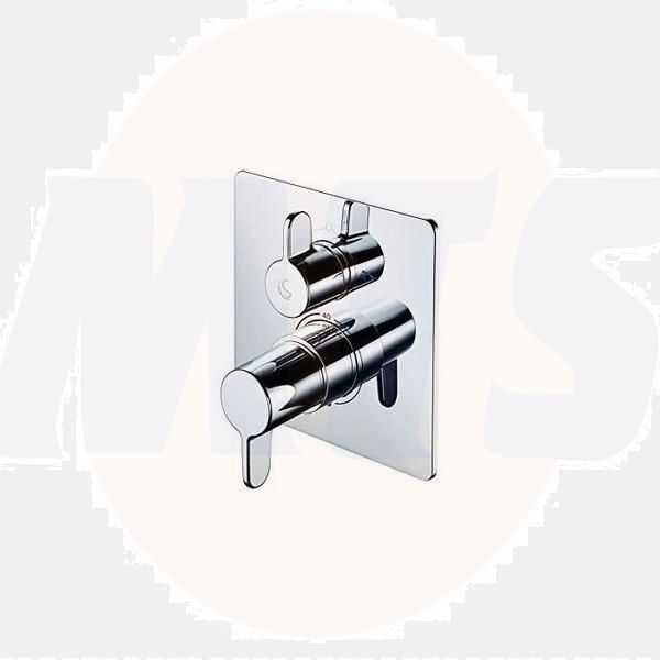 Ideal Standard  Freedom Built In thermostatic shower mixer with diverter, square faceplate and metal lever handles   A6378AA
