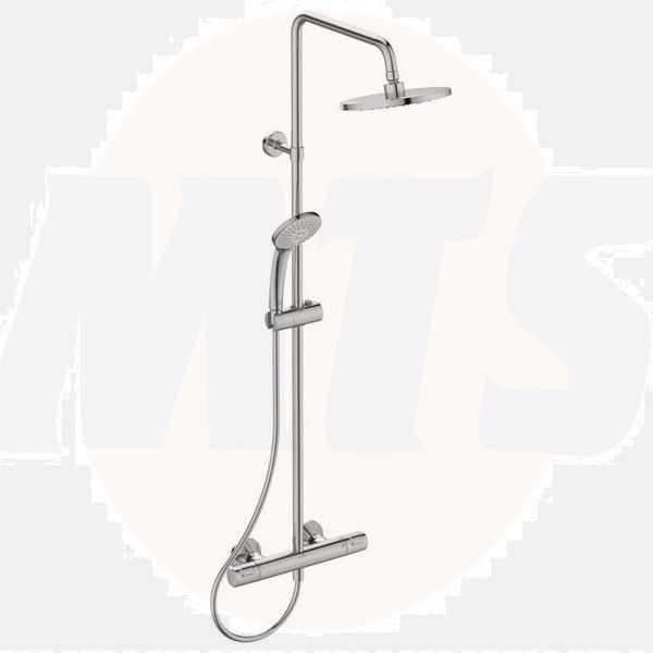 Ideal Standard  Ceratherm T25 exposed thermostatic shower system with Idealrain 200mm round rainshower, Idealrain M3 3 function 100mm handspray and 1.5m Ideaflex hose   A7209AA