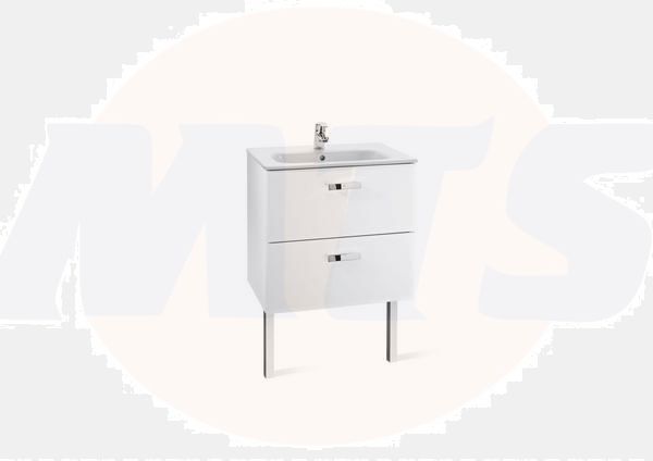 Roca  UNIK - Victoria Basic basin and base unit 600 x 460mm - 2 soft-close drawers - gloss white A855854806