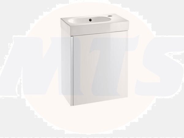 Roca  Mini 450mm basin and base unit 450 x 250mm - 1 soft-close door - gloss white A855873806