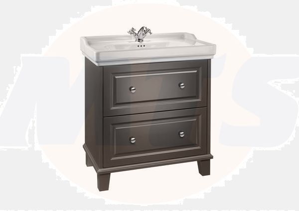 Roca  Carmen Vanity 800mm base unit with 2 soft-close drawers - anthracite satin  A857135417