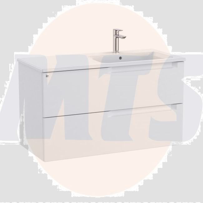 Roca Aleyda Unik Wall-hung Vanity Unit with Two Drawers and Right-handed Basin (1000mm)