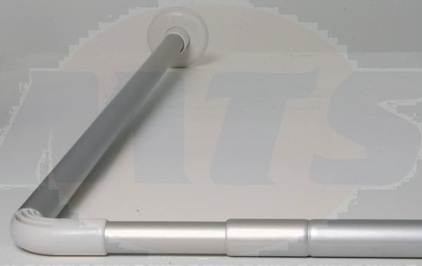 Croydex AD103000 L-Shape Telescopic Rod Silver