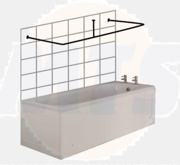 Croydex AD149341 Pro Rod Kit U & Support CP