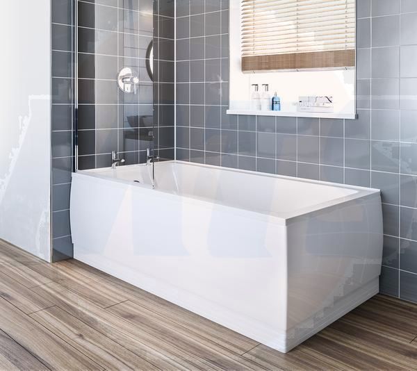 ATLANTIS 1-PCE 800MM ACRYLIC END PNL WHT AEWHI