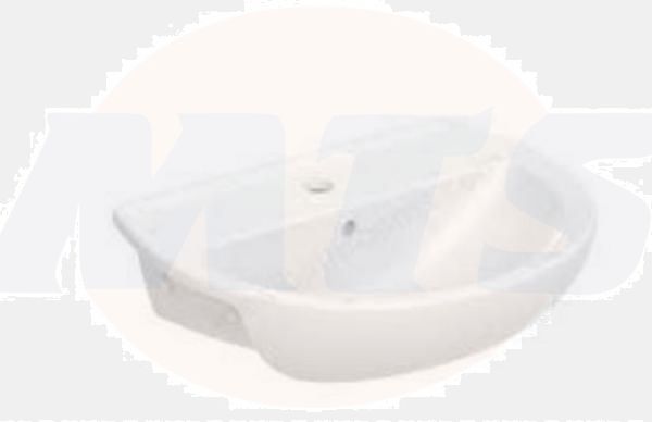 Twyford Alcona500mm Semi Recessed Basin AR4651WH Bathroomsuites