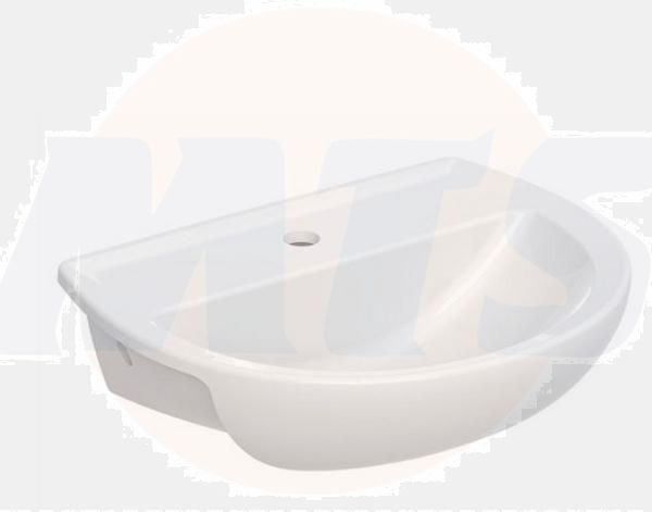 Twyford Alcona 500mm Semi Recessed Basin AR4661WH Bathroomsuites