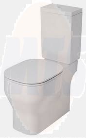 Azzurra Thin White Standard Close Toilet Seat THI1848 - Sleek and Modern Design